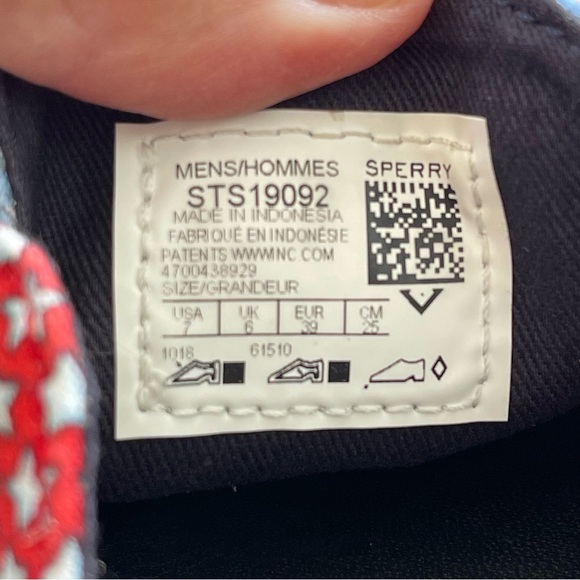 Sperry Vineyard Vines Americana Patriotic Top Sider Boat Shoes Unisex W 9 M 7 - Picture 3 of 9